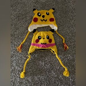 Pikachu His and Hers Winter Hats Like New